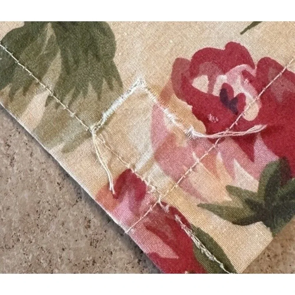 Vtg Ralph Lauren Constance Post Rd Floral Twin Flat Sheet Cutter Fabric Curtain